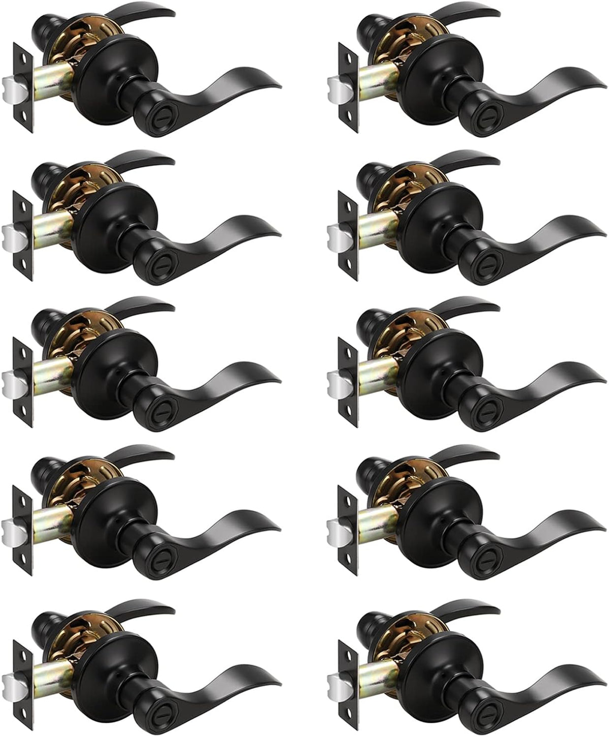 Oil Rubbed Bronze Privacy Door Levers, 3 Pack F8292