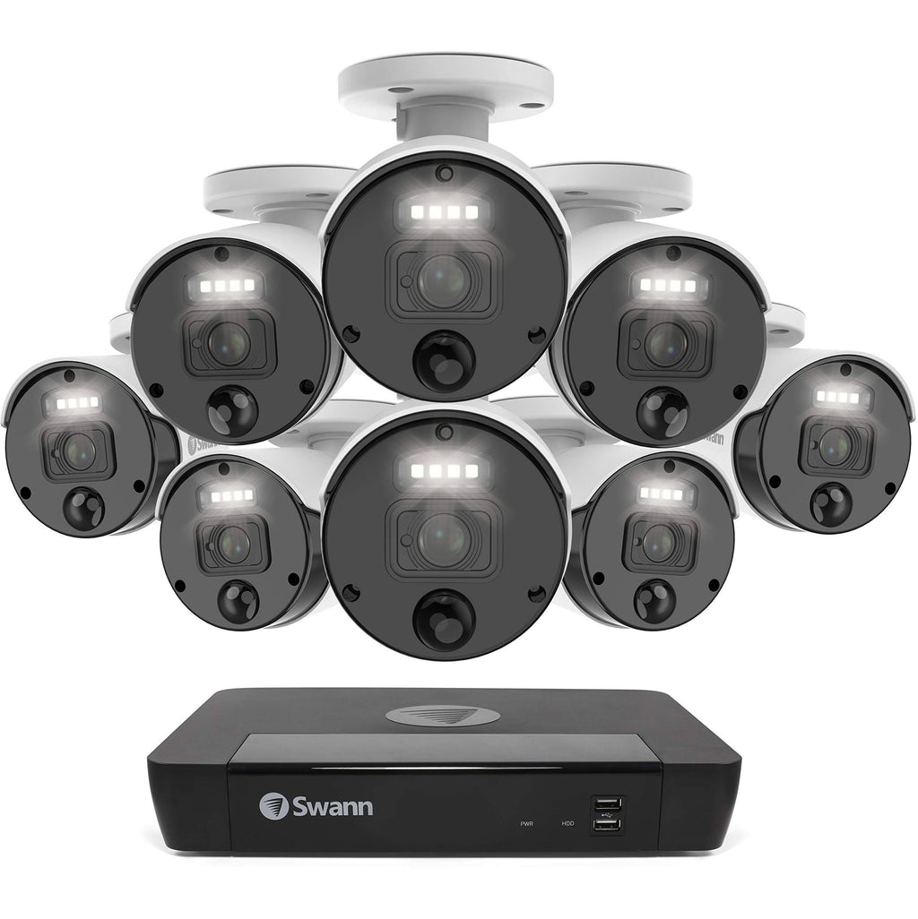 8 Camera 8 Channels PoE NVR Wired Security Camera System F991642
