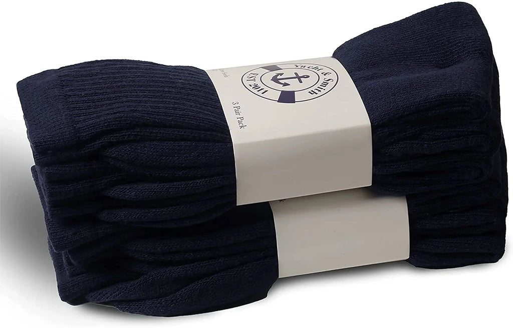 36 Pairs Navy Cotton Athletic Socks Shoe Size 10-13 I492793