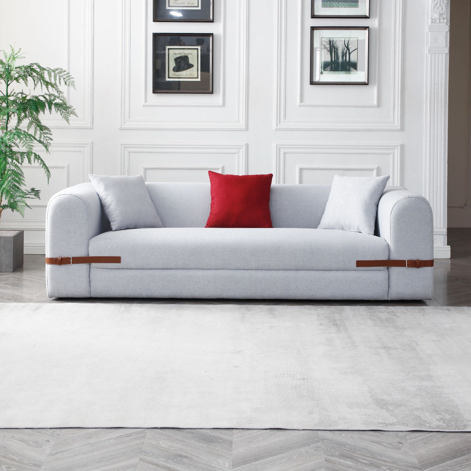 Grey 3 Seat Sofa D47140