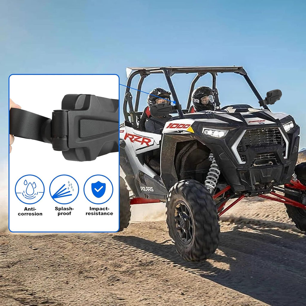 UTV Side View Mirror for 1.75 Roll Cage Bar, Adjustable Mirror Face L656001
