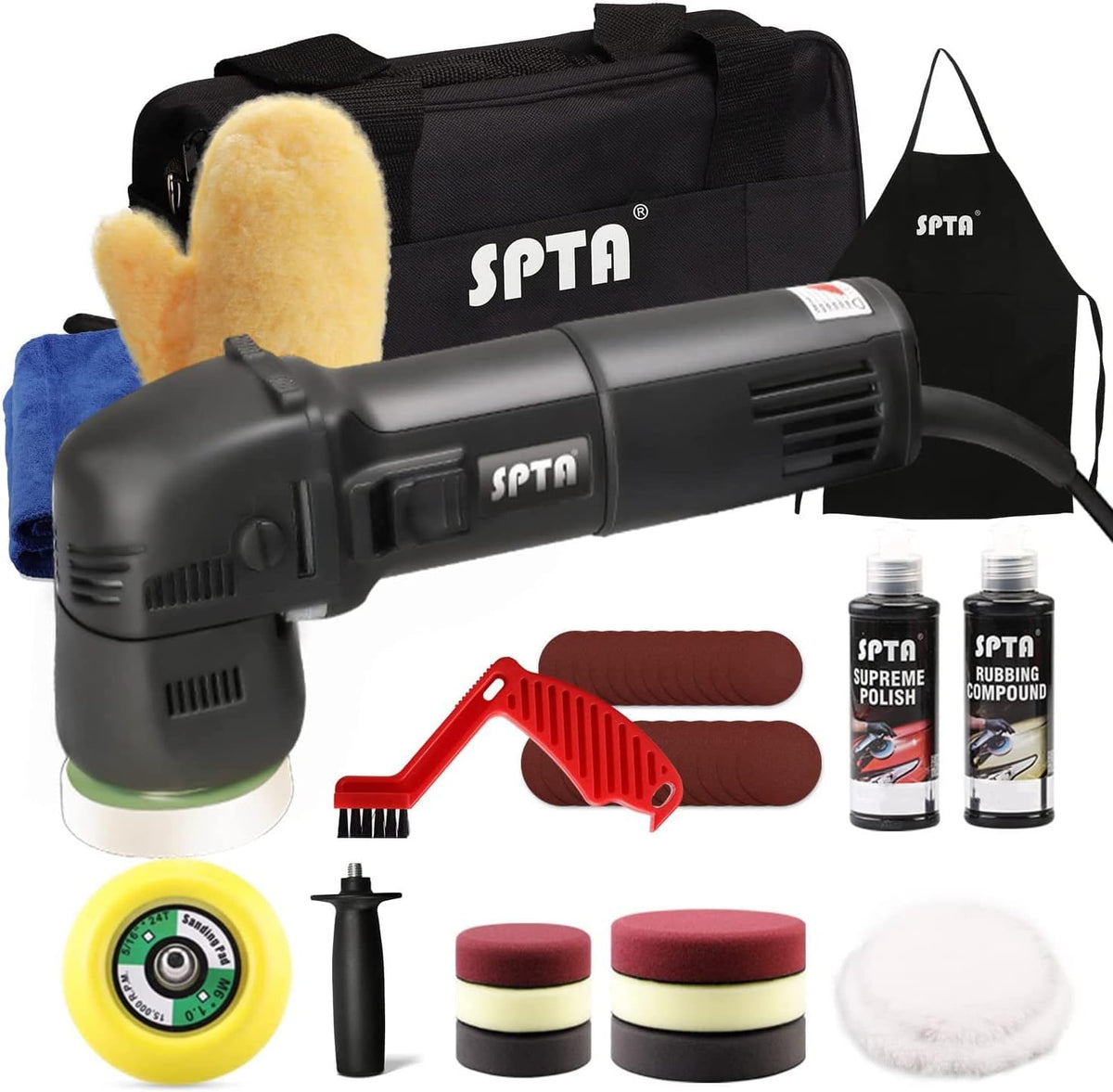 Orbital Dual Action Polisher 3 Inch 780W with DA Polishing Pads T23505