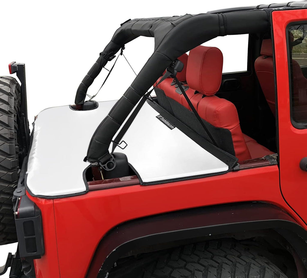 Black Vinyl Tonneau Cover for Jeep Wrangler JK Unlimited 4 Door H8265