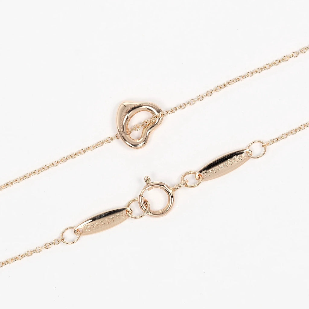 Open Heart 7mm Necklace K18 PG Pink Gold C5087