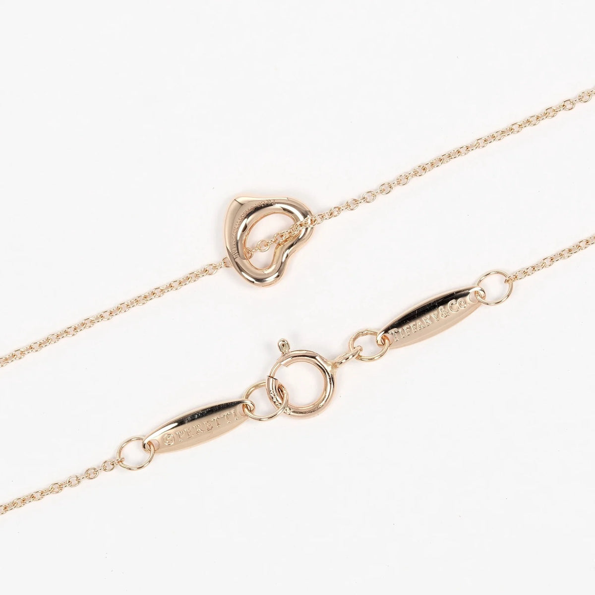 Open Heart 7mm Necklace K18 PG Pink Gold C5087