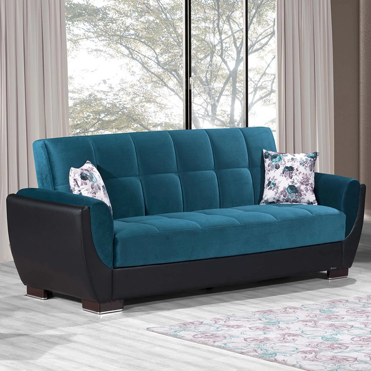 Emerald Blue Sofabed U8049