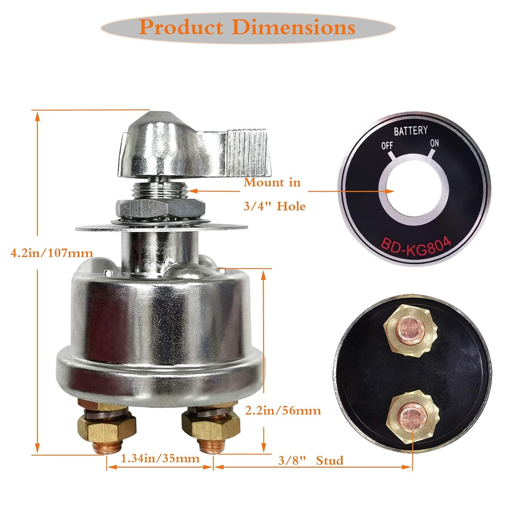 Battery Disconnect Switch 300A with Face Plate Pack of 2 Z23759