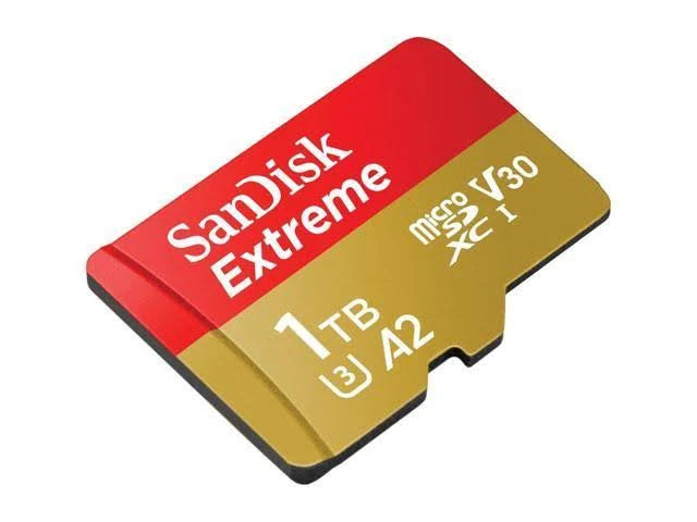 1TB Extreme microSDXC UHS-I U3 A2 Flash Memory Card J2135