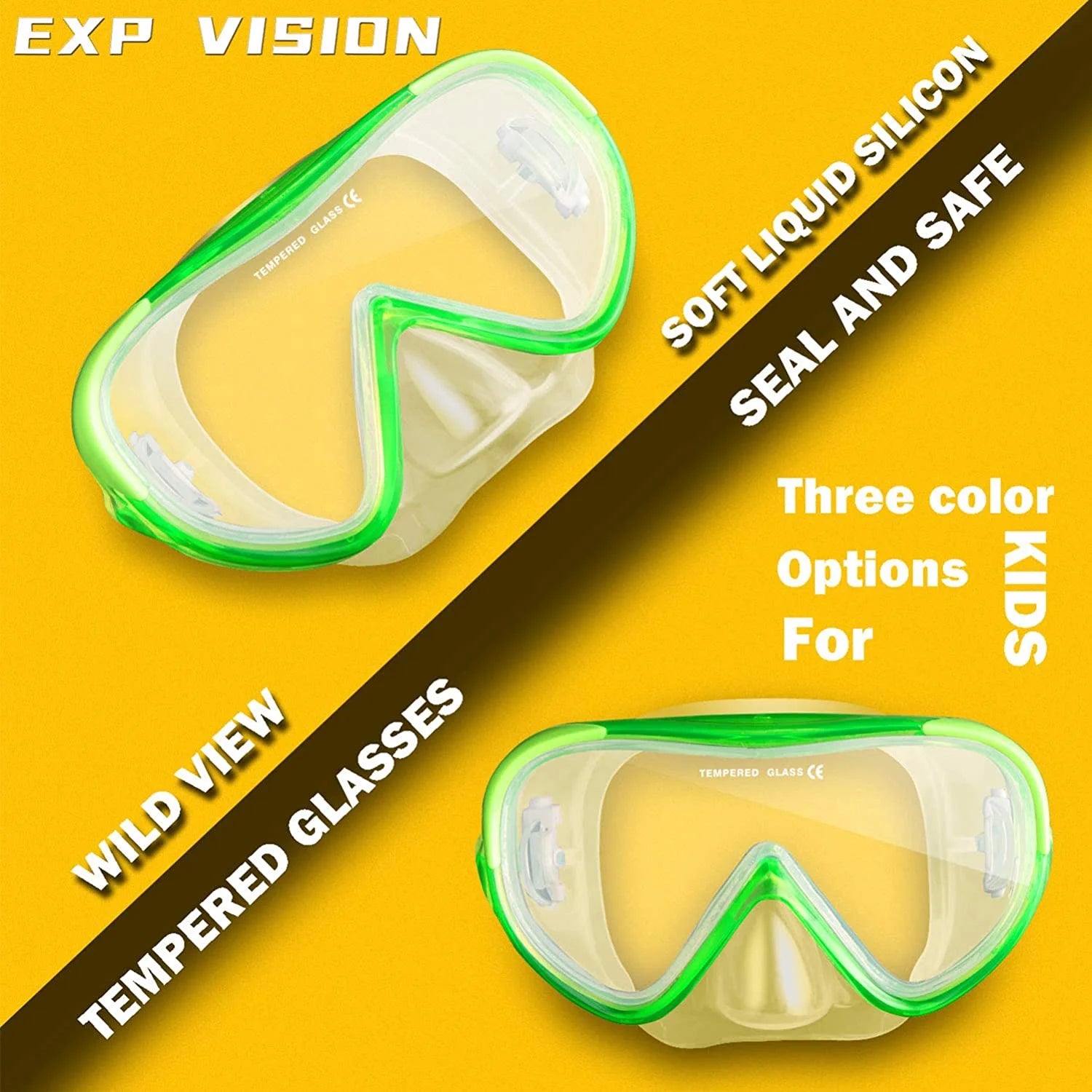 Kids Snorkel Swim Mask with Nose Cover D14770