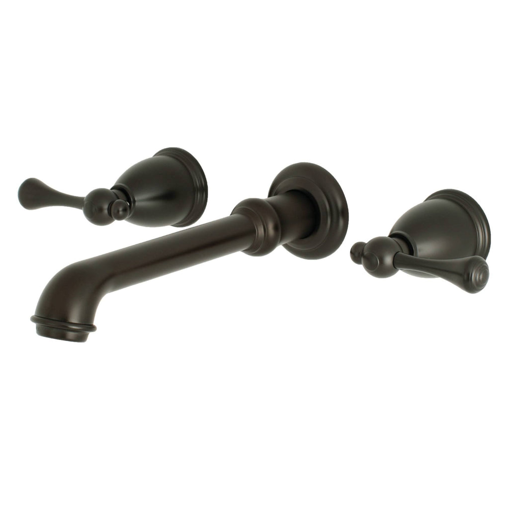 Two-Handle Wall Mount Bathroom Faucet, Oil Rubbed Bronze R376