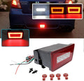 3-In-1 LED Rear Bumper Fog Light Kit Stop Brake Backup Reverse Running Tail Lights Smoked Lens Pack of 2 X323