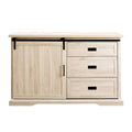 Farmhouse Sliding Door Sideboard with 3 Drawers Birch T79676