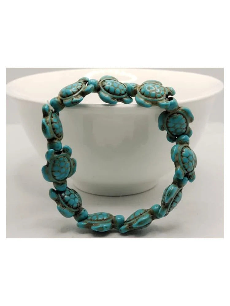Genuine Turquoise Hawaiian Sea Turtle Bracelet O655650