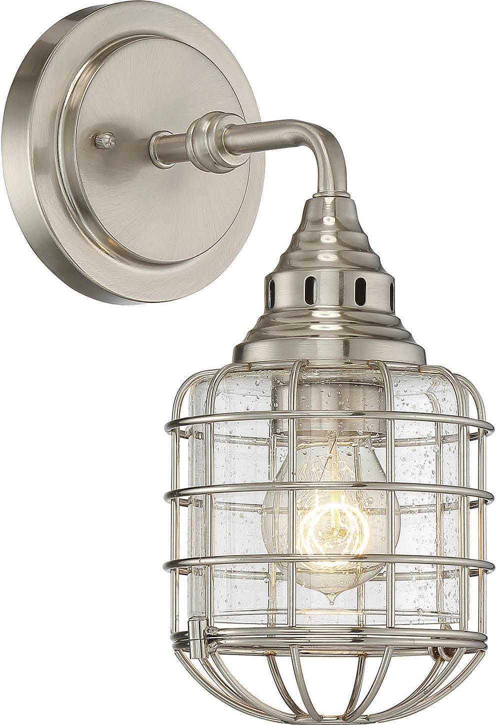 Satin Nickel 1 Light Sconce H3676