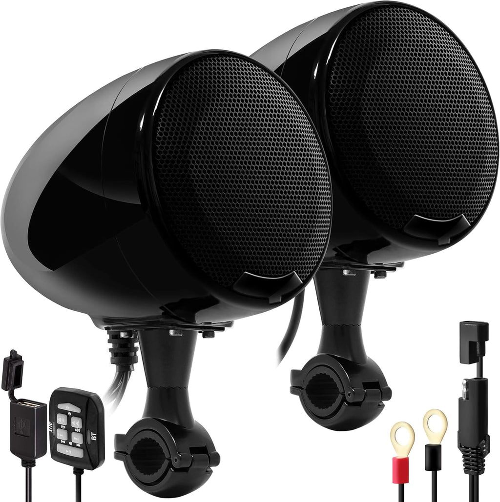 1200W Waterproof Bluetooth Motorcycle Stereo 4 Speakers Audio System O851