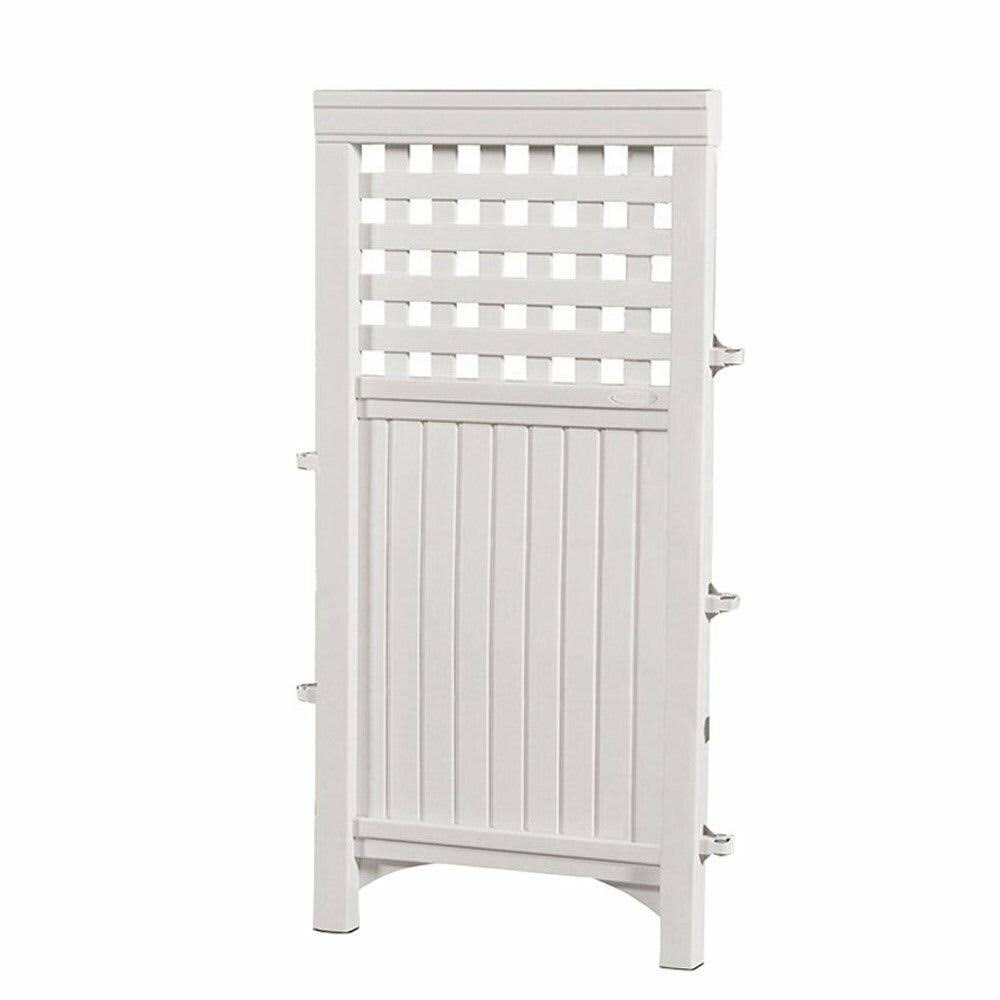 White 4 Panel Screen Enclosure Gated Fence, 2 pack E57119