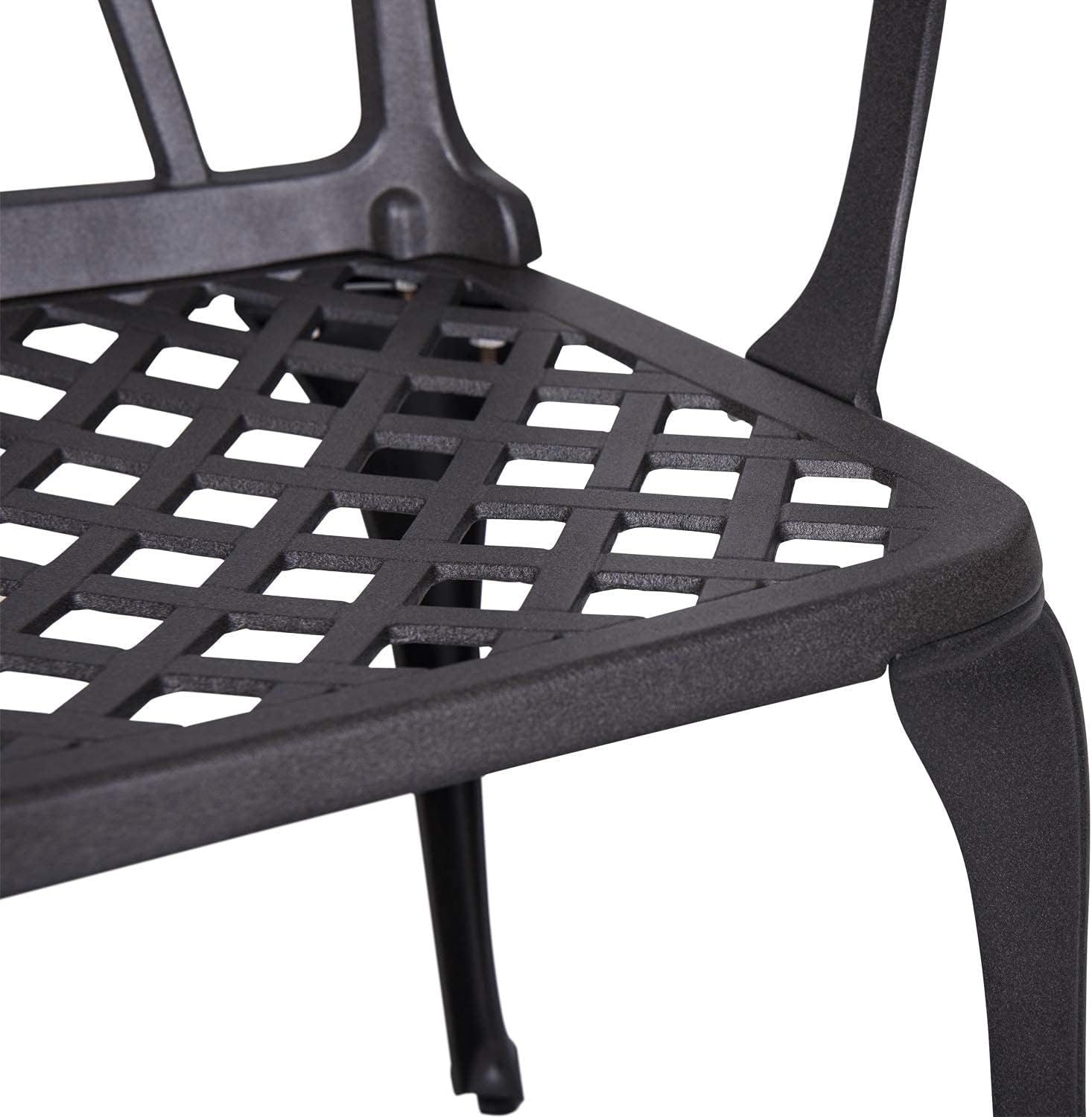 3 Piece Cast Aluminum Patio Bistro Table Set with Umbrella Hole O567