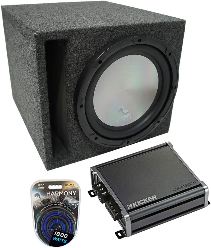 Single 12 Sub Box & CXA800.1 Car Stereo Bundle C3998