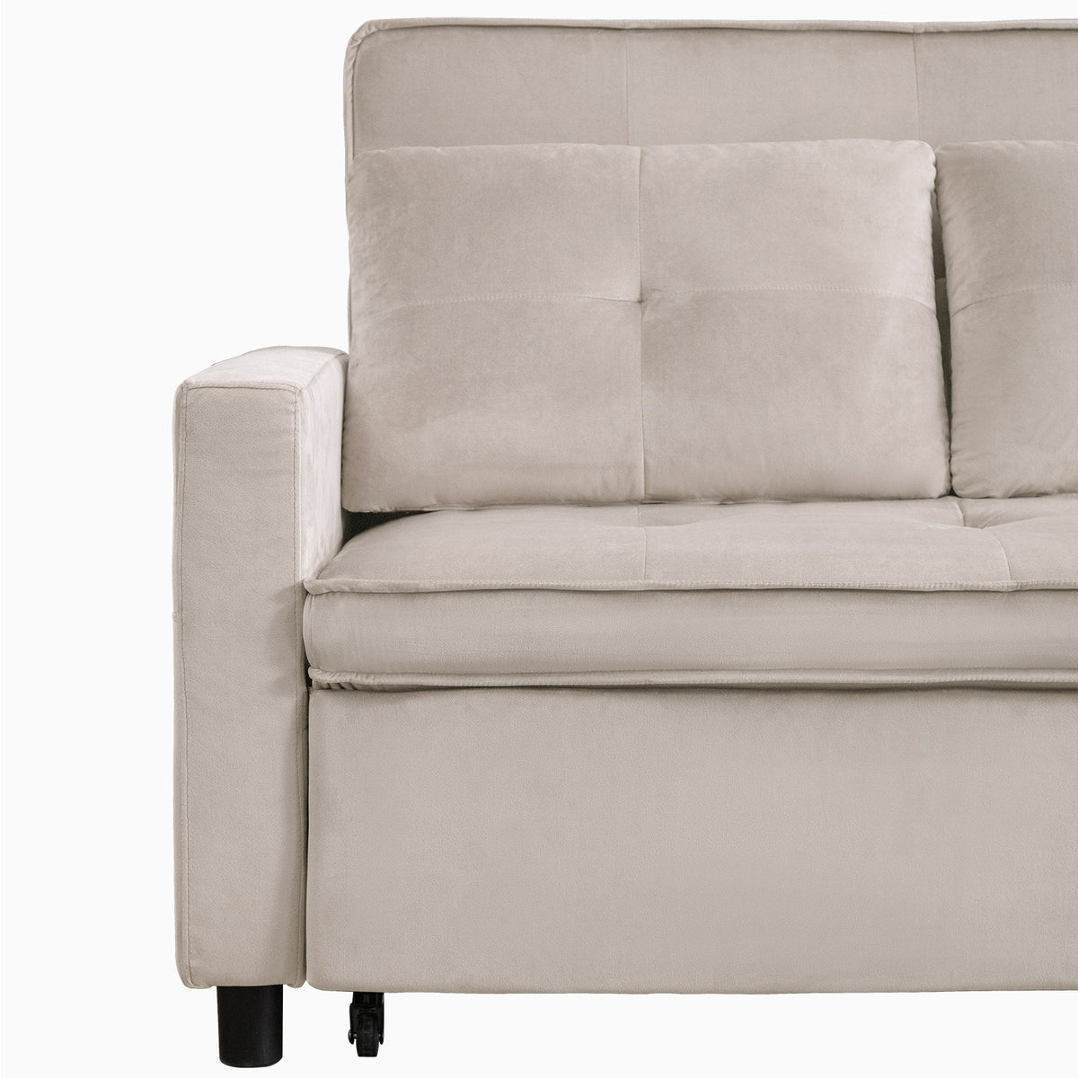Beige Convertible Sofa Bed Loveseat Z231813