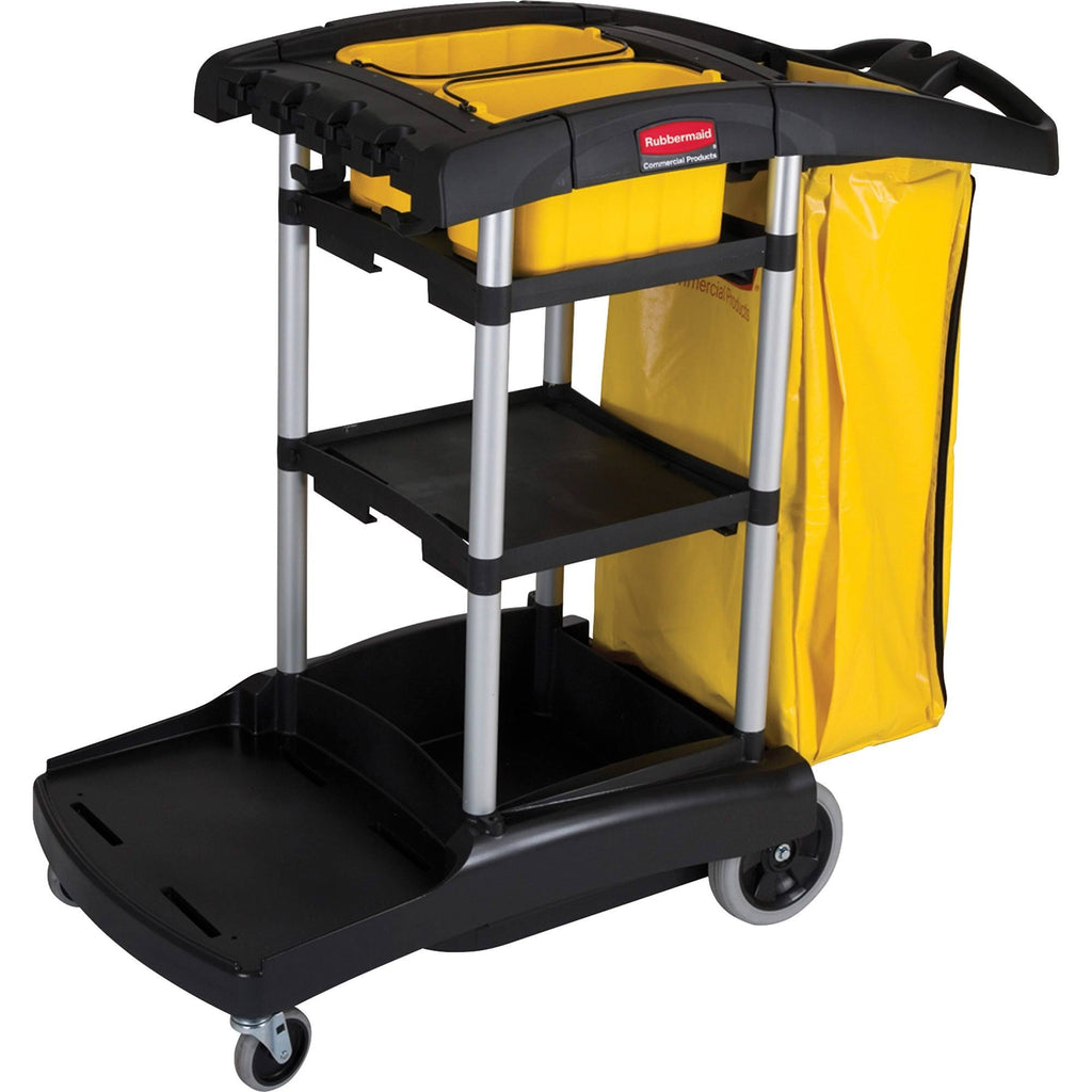 Black High Capacity Cleaning Cart Y507