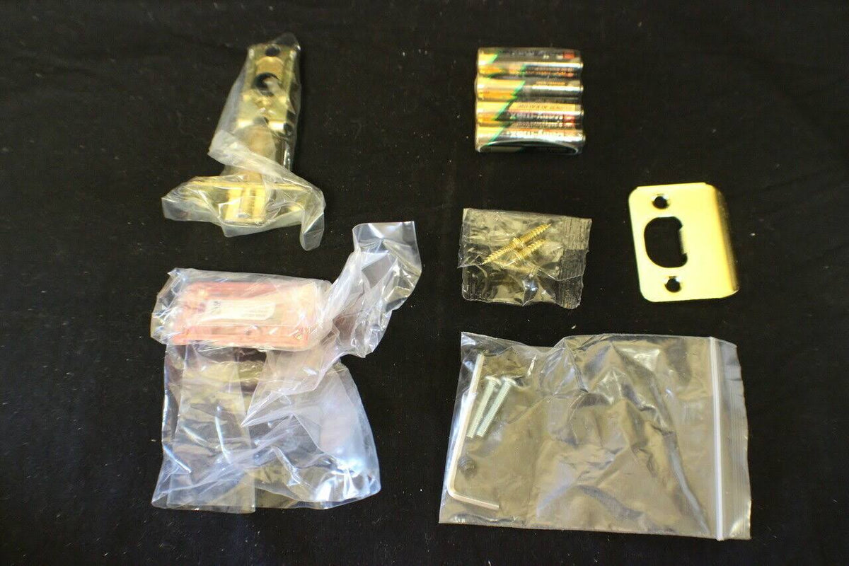 Electronic Keyless Lock, Bright Brass N926943