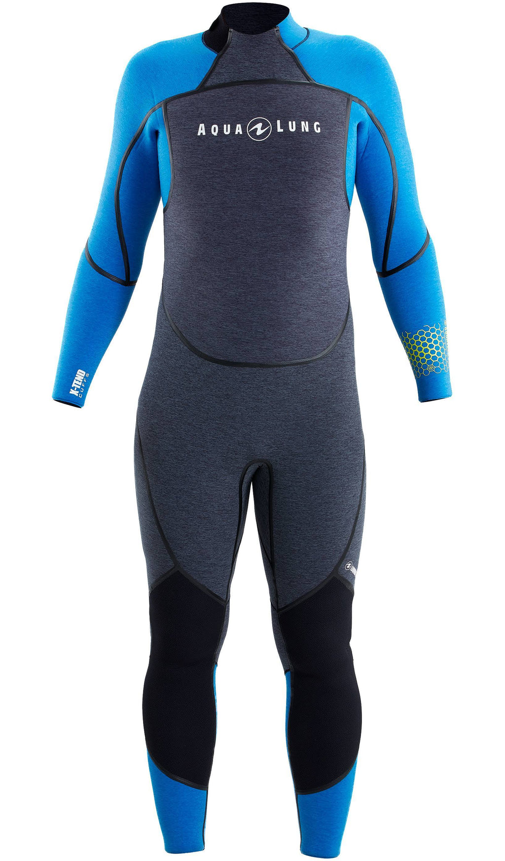 Grey/Blue 5mm Men LS Wetsuit X926592