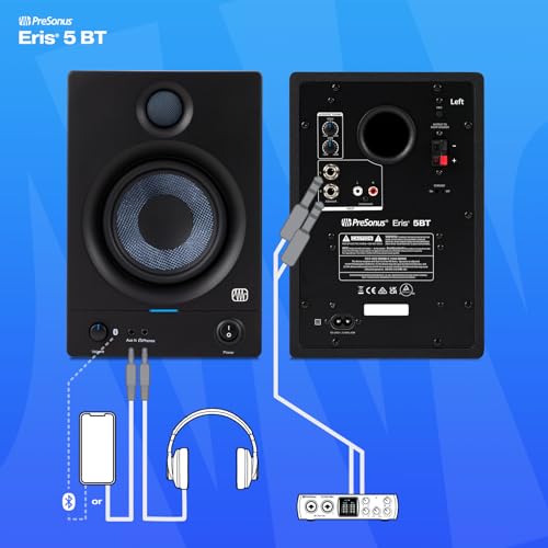 Bluetooth Studio Monitors, Pair — Powered, Active Monitor Speakers Z255633
