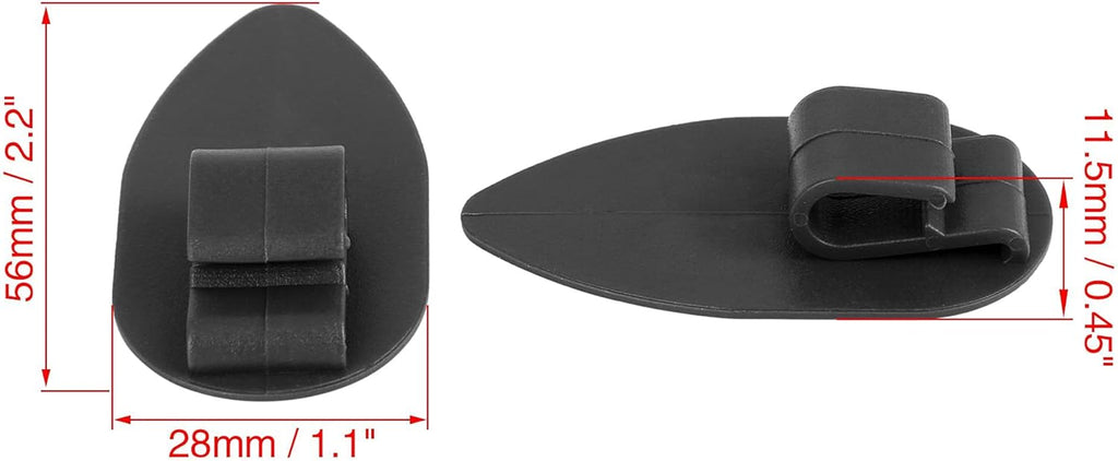Black 20pcs Car Floor Mat Clips X412