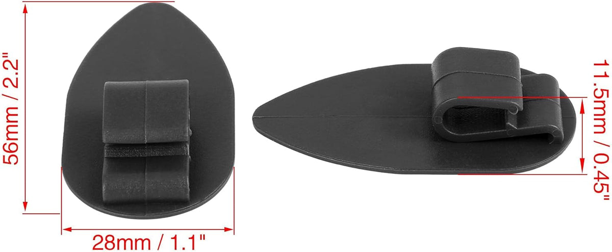 Black 20pcs Car Floor Mat Clips X412