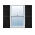 Black Vinyl Open Louver Shutters E331532