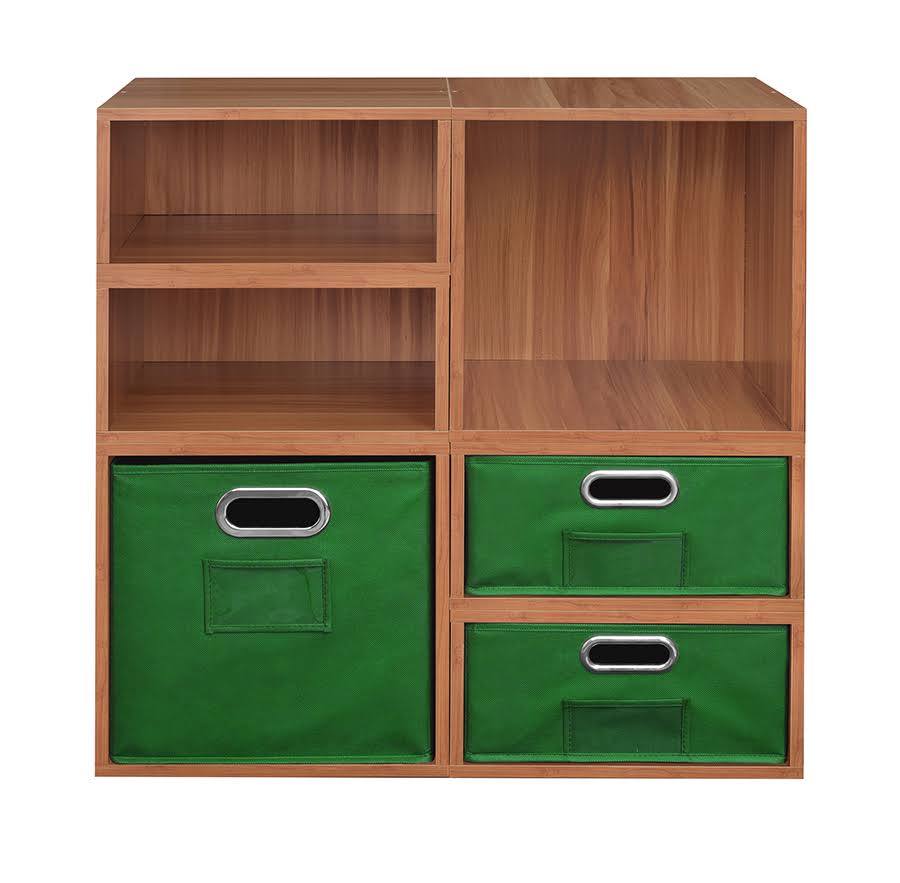 1 Half Cube/1 Full Cube Storage Set with Foldable Storage Bins V223994