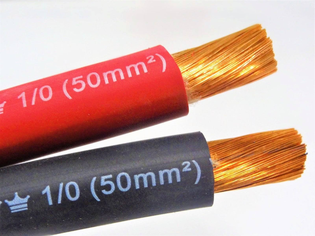 1/0 AWG Black Red Welding Cable (125 ft, Red) R14494