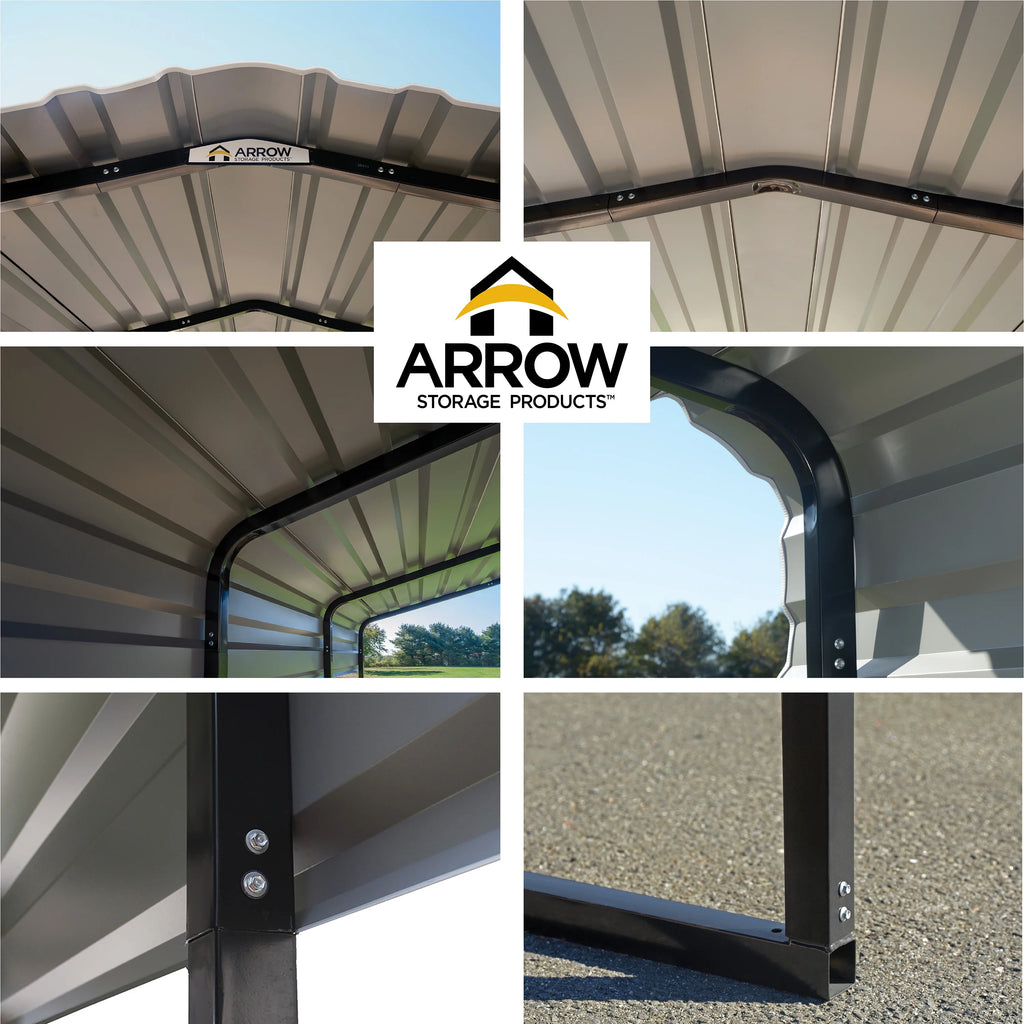 Galvanized Steel Carport 12 x 24 x 7 ft. A8441