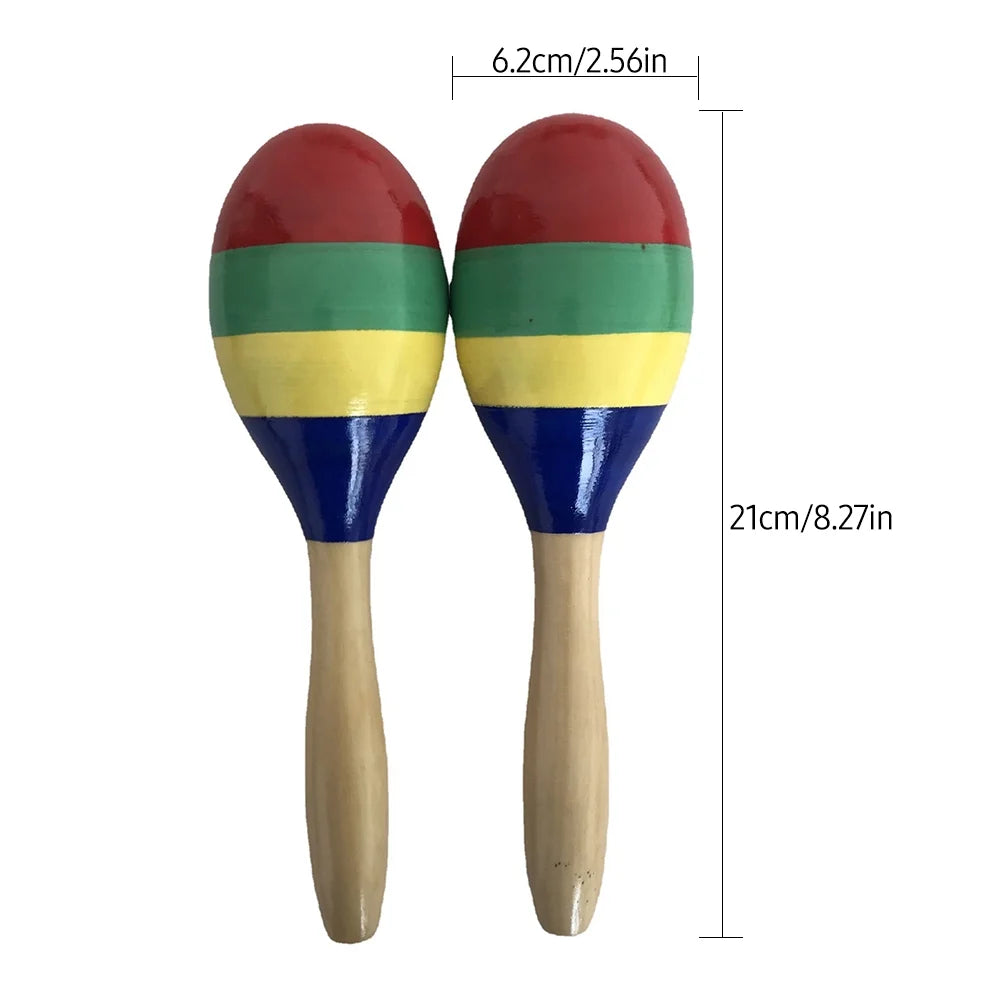 Wooden Maracas Percussion Instrument Musical Toy J3416