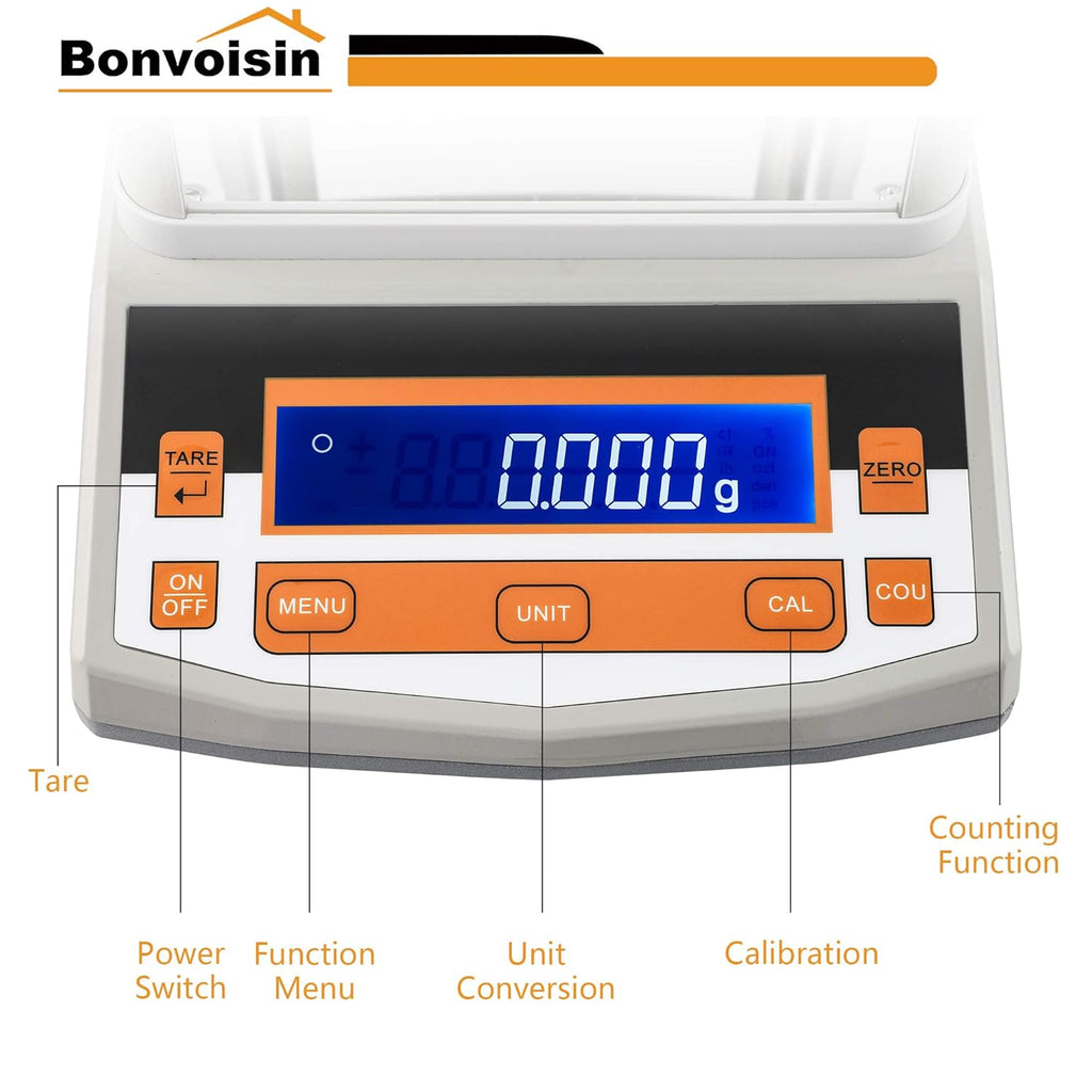 Analytical Balance 200g x 1mg Precision Lab Scale K52316