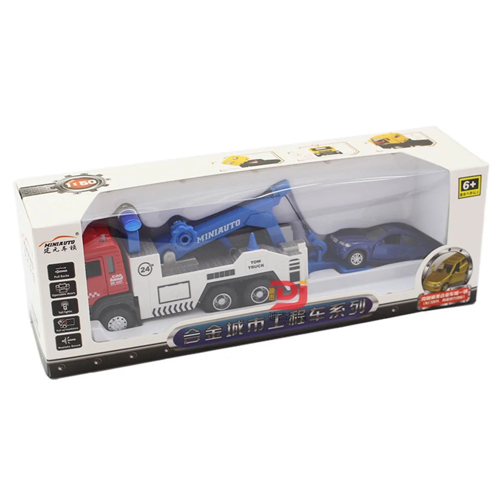 Pull Back Toy Tow Truck with Lights and Sound S6668