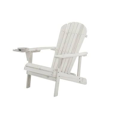 White Solid Wood Adirondack Chair T72892