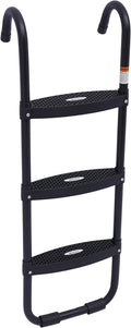 Black Trampoline Ladder 3 Wide with Anti-Slip Steps Steel 14X42in U814921