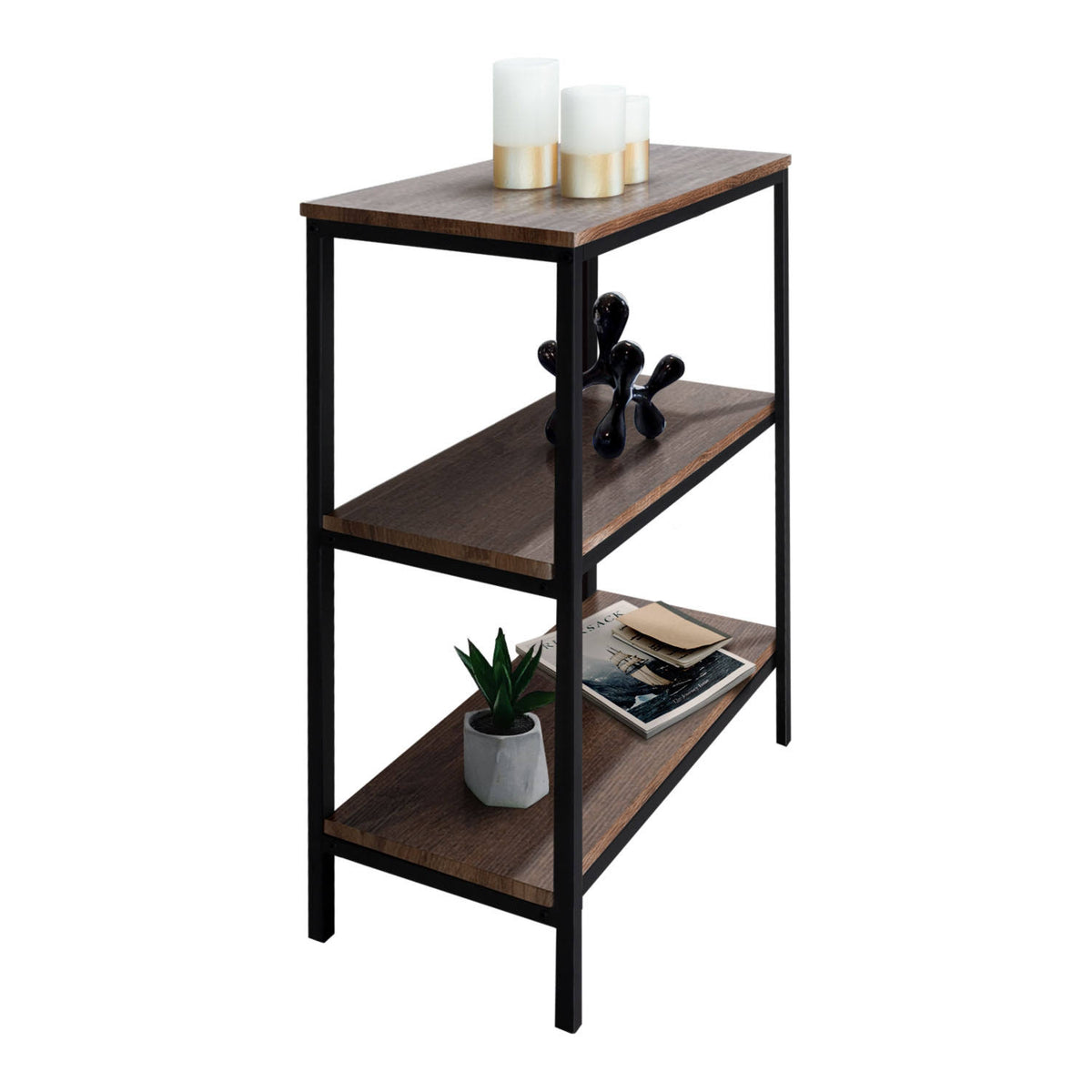 3 Tier Metal Etagere Bookcase L161