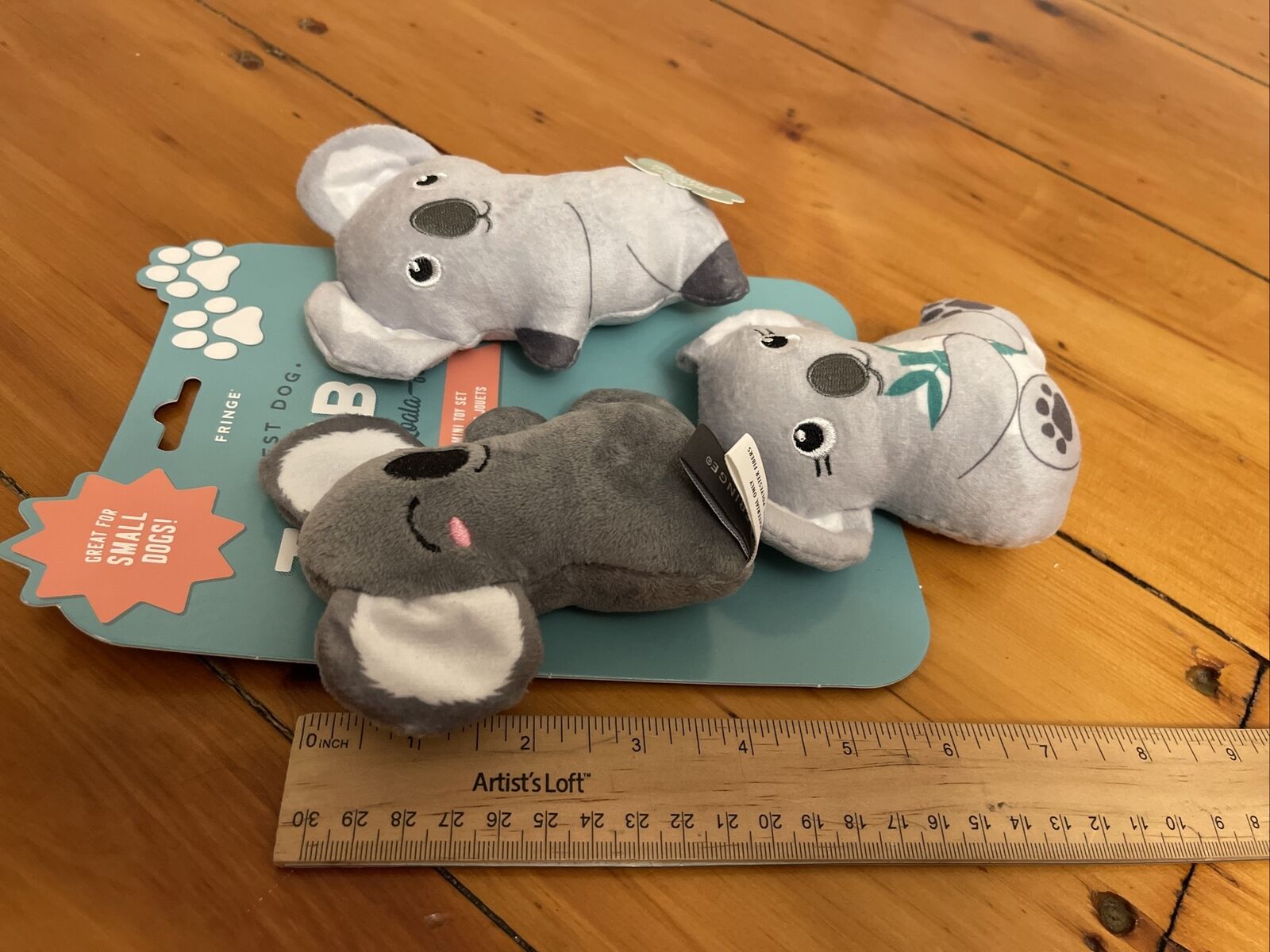 Squeaky Plush Dog Toy Set Of Three W6330