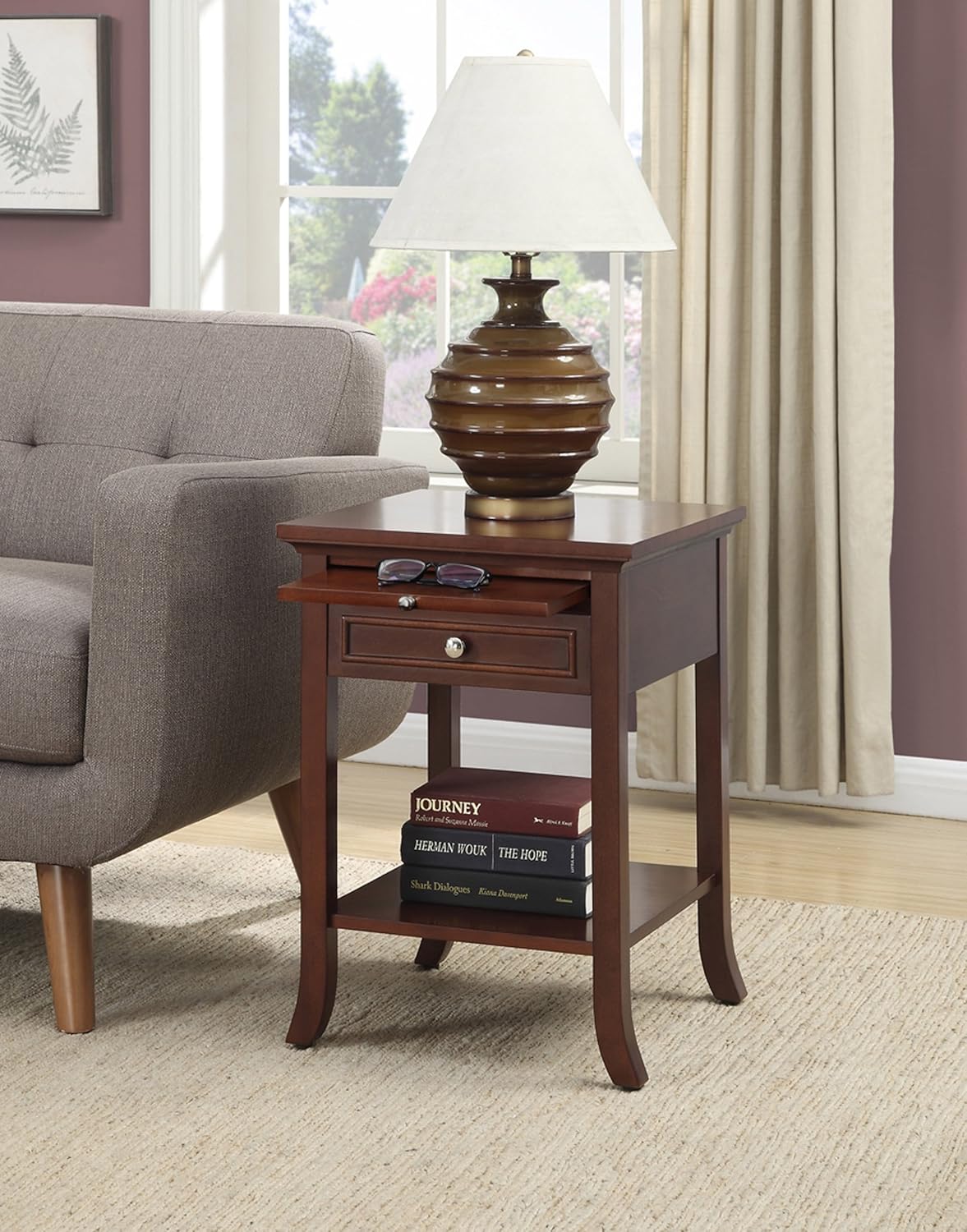 Mahogany End Table with Drawer R6990