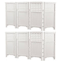 White 4 Panel Screen Enclosure Gated Fence, 2 pack E57119