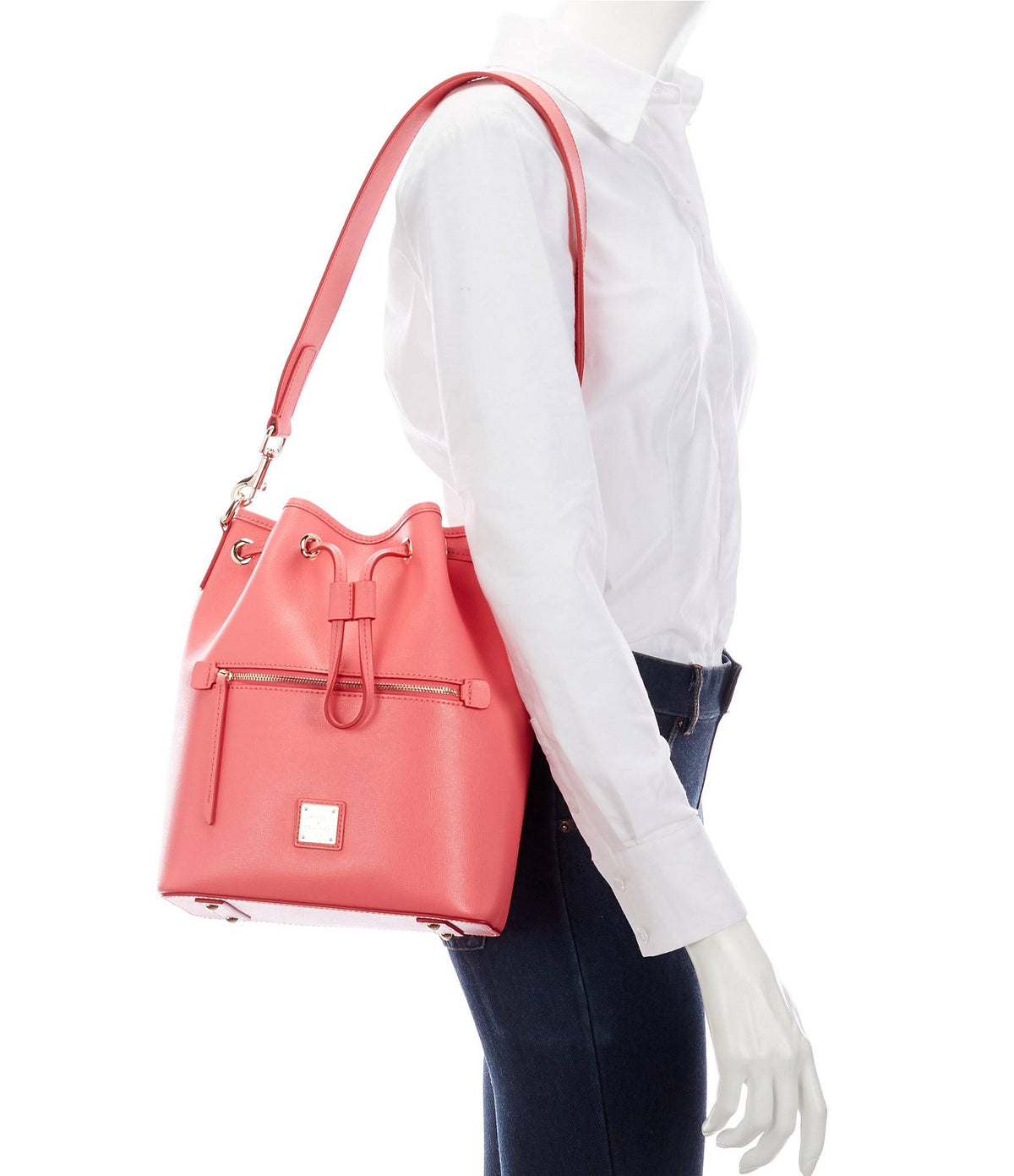 Marine Leather Drawstring Bag T52610
