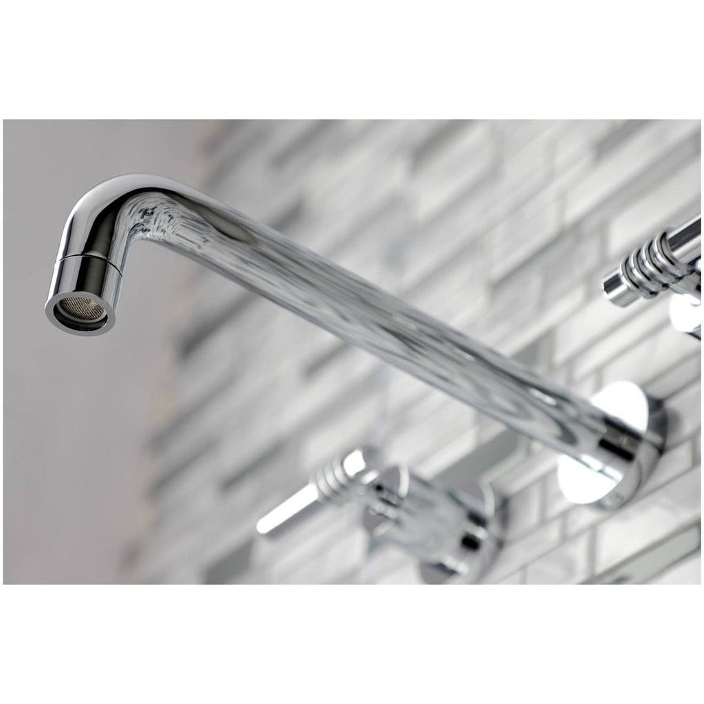 Polished Chrome 2-Handle Wall Mount Tub Faucet C8464
