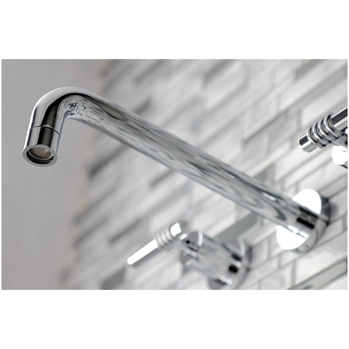 Polished Chrome 2-Handle Wall Mount Tub Faucet C8464