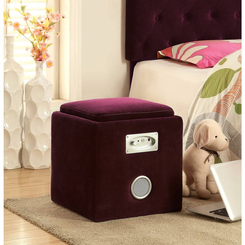 Pink Fabric Ottoman G9624