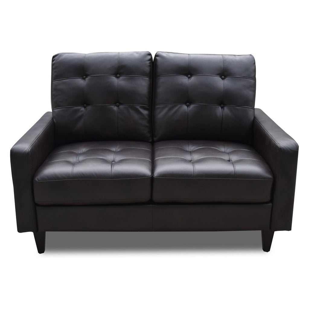 Espresso Leather-Gel Loveseat G223048