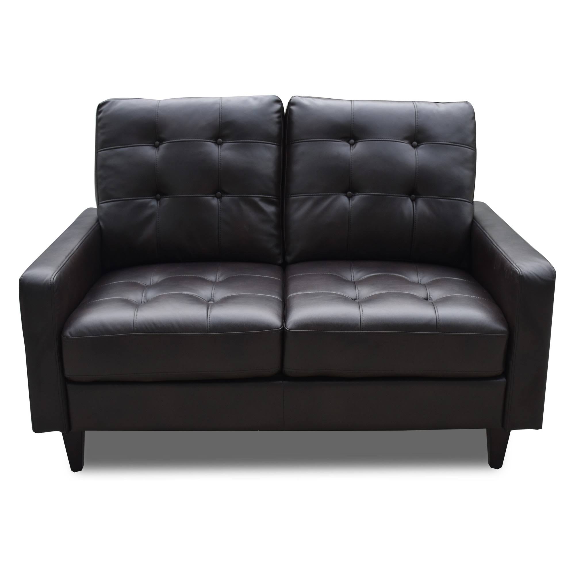 Espresso Leather-Gel Loveseat G223048