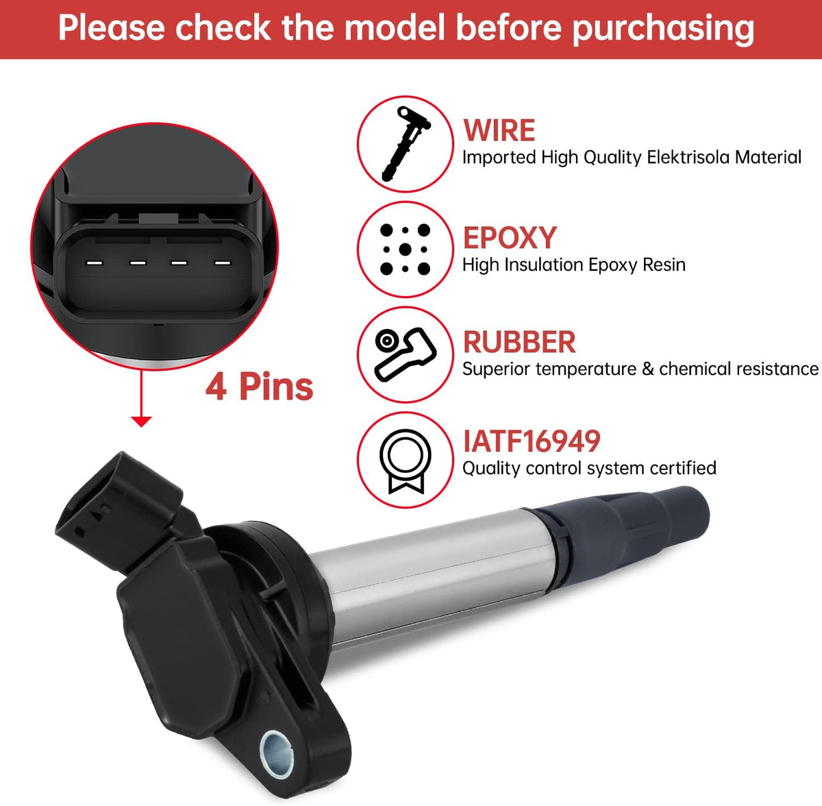 Ignition Coil Pack Set of 4 E2136