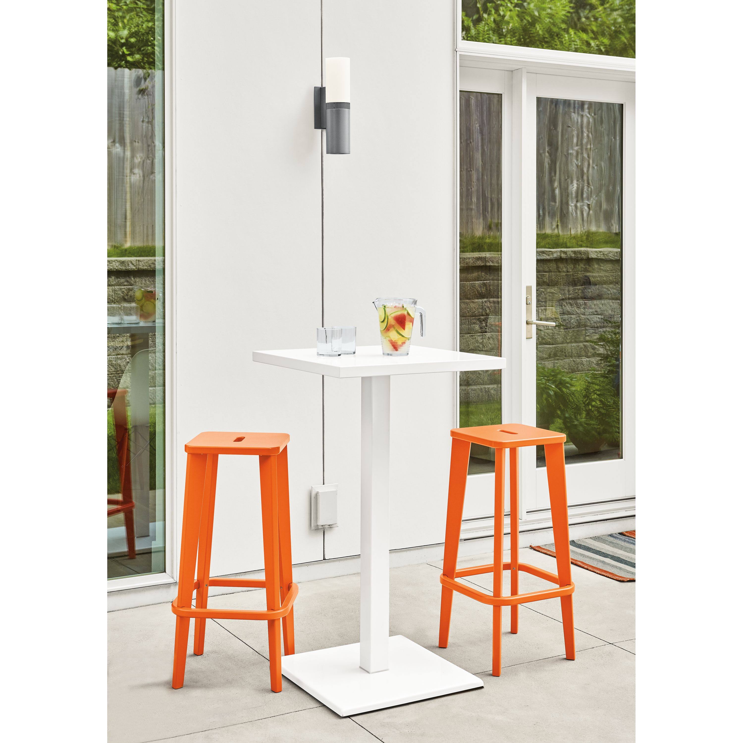 Red 4 Person Patio Square Bar Table X27405